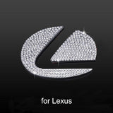 【LV018】3D Diamond Car Steering Wheel Logo Decoration Stickers Bling Rhinestone Auto Interior Accessories for Girls