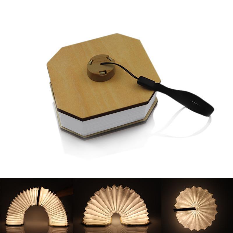 Portable Foldable Wooden LED Magnetic Book Desk Lamp