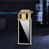 Alligator Dual Flame Metal Cigar Lighter