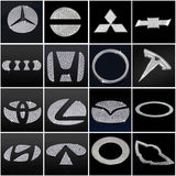 【LV018】3D Diamond Car Steering Wheel Logo Decoration Stickers Bling Rhinestone Auto Interior Accessories for Girls