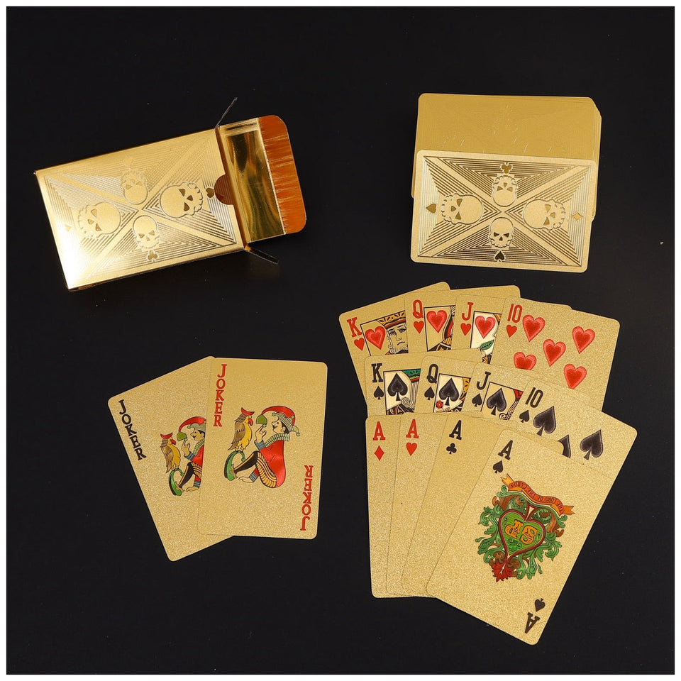 【LM462】Waterproof Gold Plastic Poker Cards