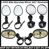 Adjustable Bicycle Rear View Mirrors 2pcs