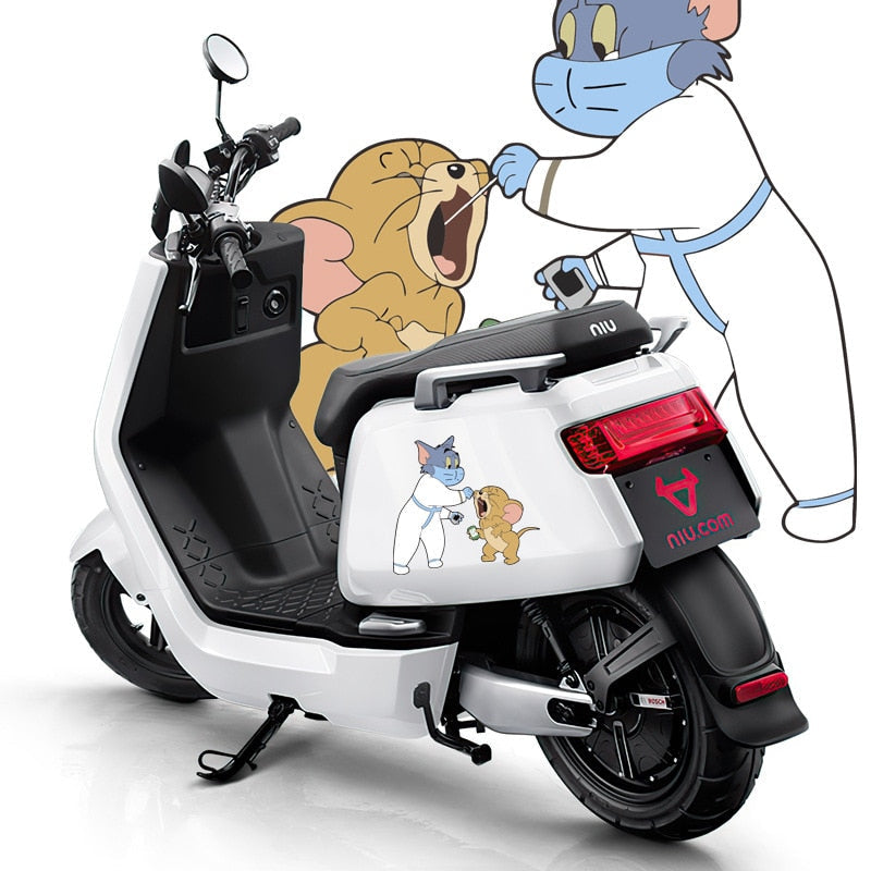 【LV078】Cartoon Anime Large Tom and Jerry Ultraman Doraemon Funny Motorcycle Car Waterproof Sticker