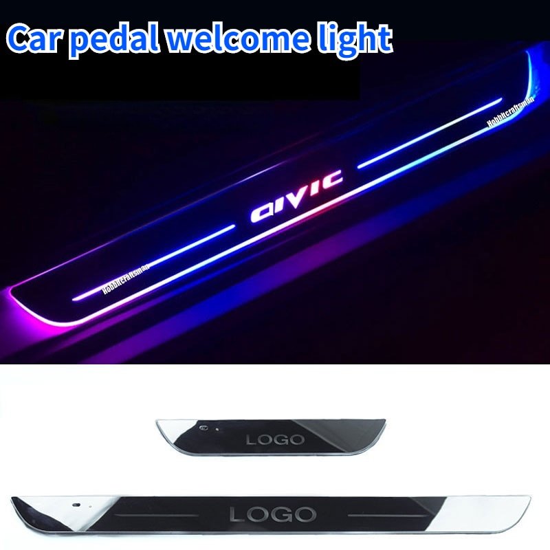 【LM198】2pcs Car Pedal Threshold LED Light