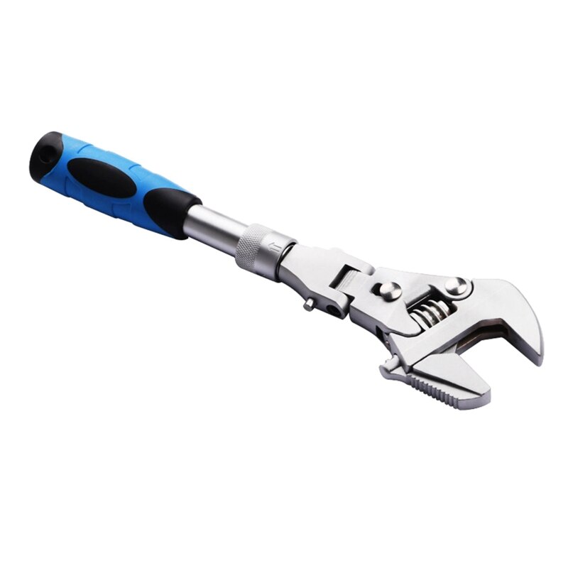 【LH108】5 in 1 Adjustable Ratchet Wrench 10 Inch Torque Wrench with 180° Folding Spanner