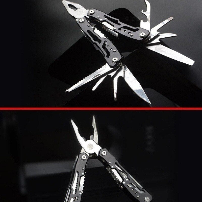 15-in-1 Multitool Folding Pliers with Nylon Bag