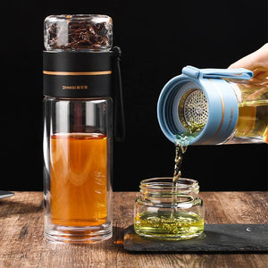 Tea Separation Mug Double-Layer Portable