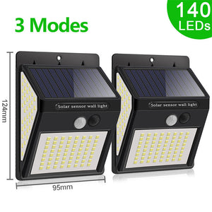 SolarGlow 230 LED Motion Sensor Solar Lights