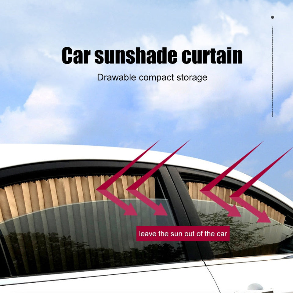 【CA171】2/4pcs Car Sunshade Window Curtain