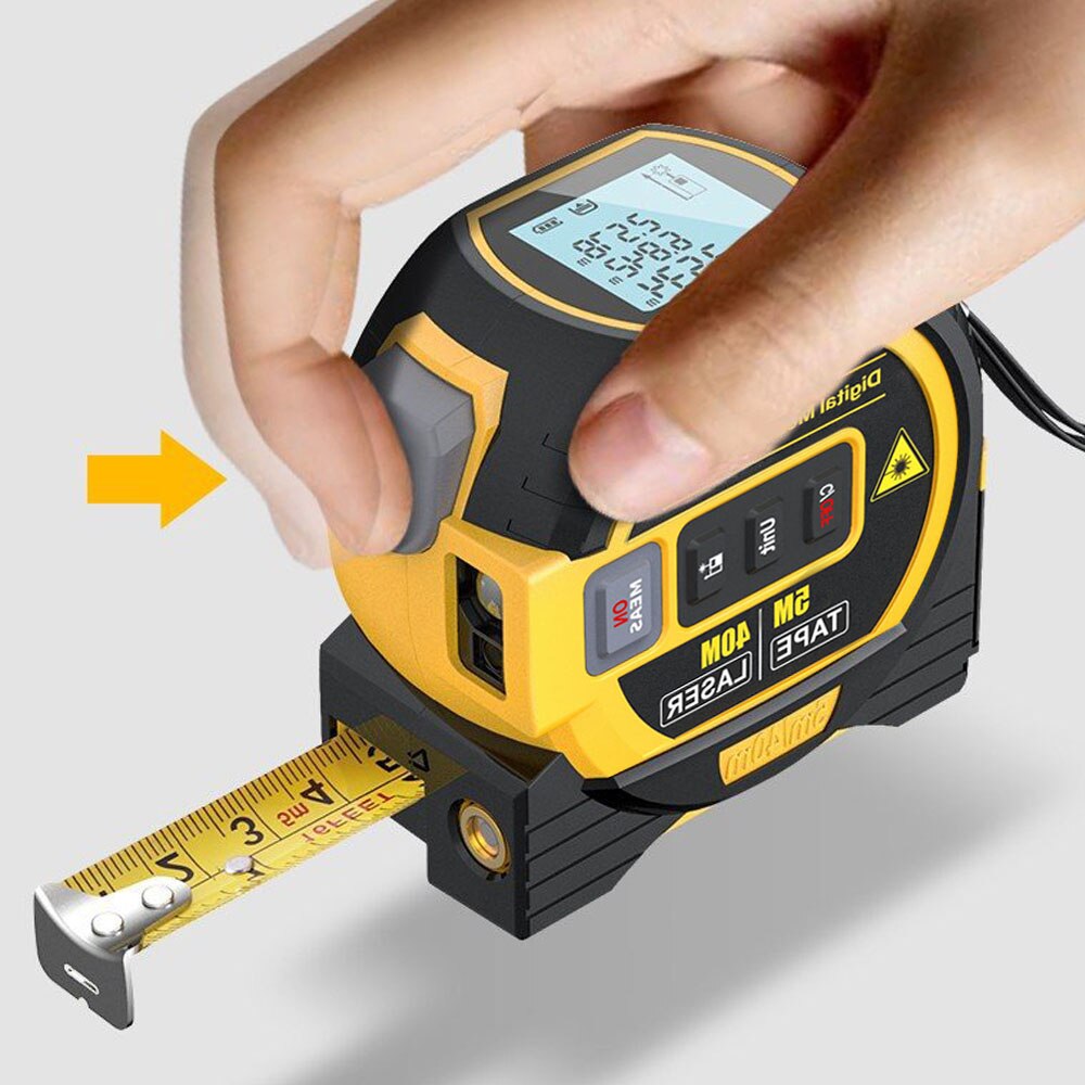 3-in-1 Laser Rangefinder & Tape Measure