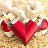 love685 New Heart Shaped Gas Folding Lighter