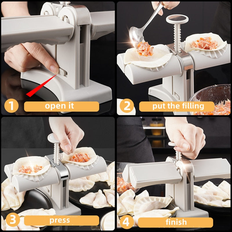 Household double head automatic dumpling maker mould