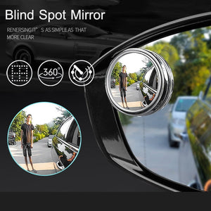 Car Round Frame Convex Blind Spot Mirror Set