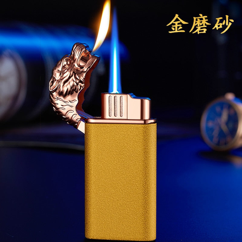 Alligator Dual Flame Metal Cigar Lighter