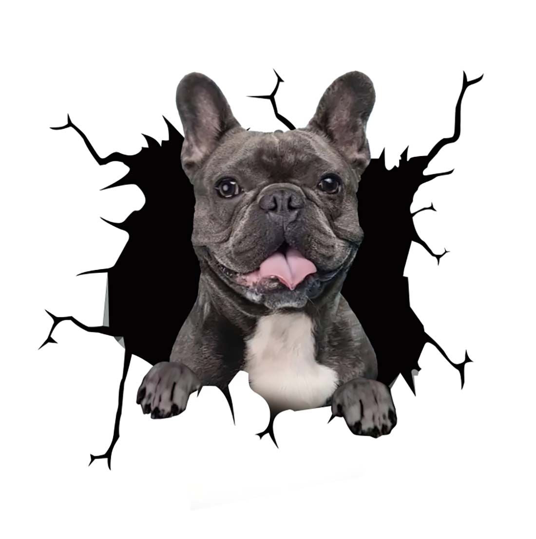 3D French Bulldog Car Stickers