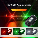 【LV060】Universal Led Aircraft Strobe Lights Motorcycle Anti-collision Warning Light with USB Charging 7 Colors Turn Signal Indicator