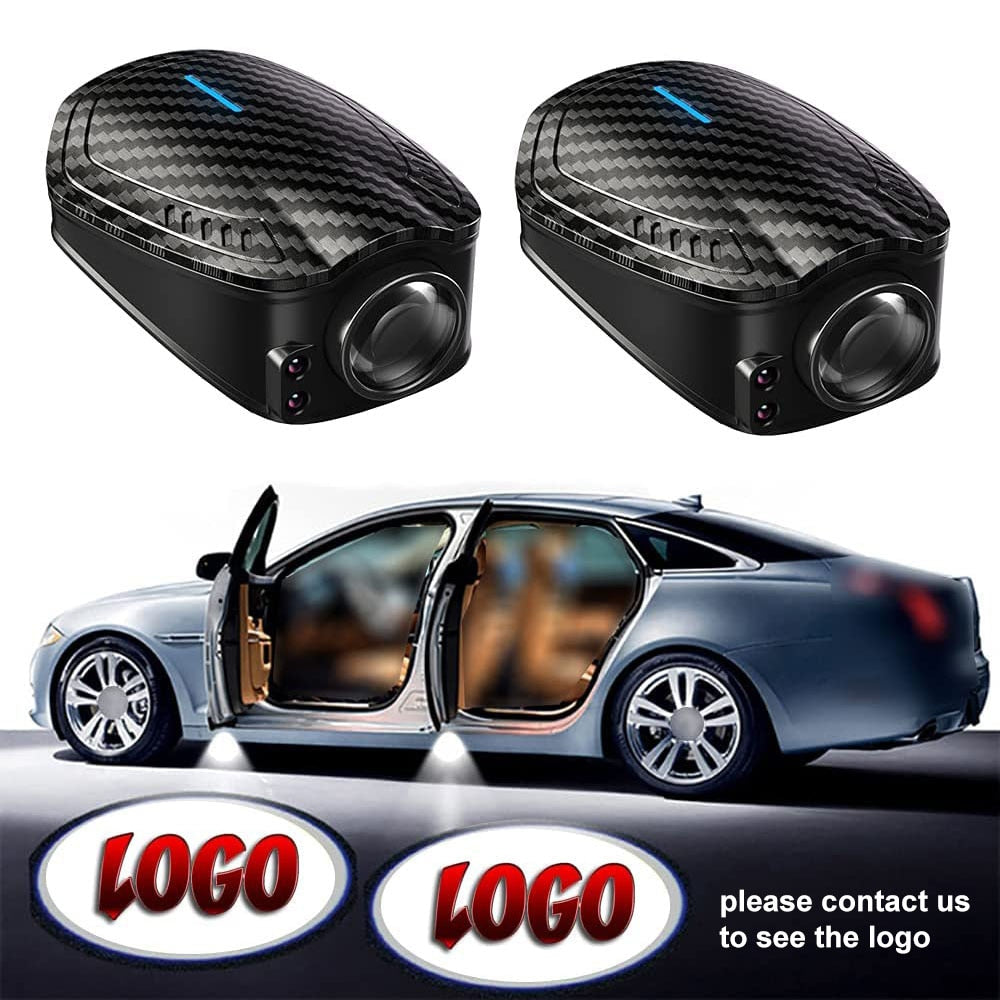 【LV091】2Pcs Wireless LED Projector Car Door LOGO Light Step Courtesy