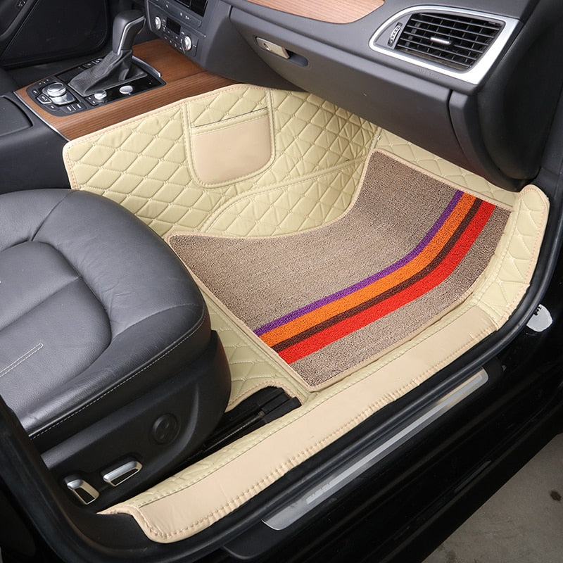 【Car Floor Mat】Customize Made Car Floor Mat Double Layers Only One Front Seat Custom Fit for 98% Cars for Both Right and Left hand drive