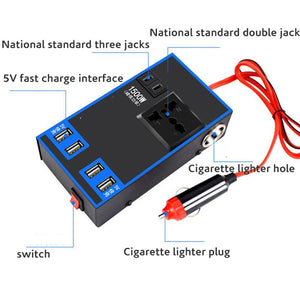 【Car Power Inverter】1500W Car Power Inverter 12V 24V To 220V  Car Mobile Phone USB Charging Truck Home Socket Auto Charger Converter Adapter