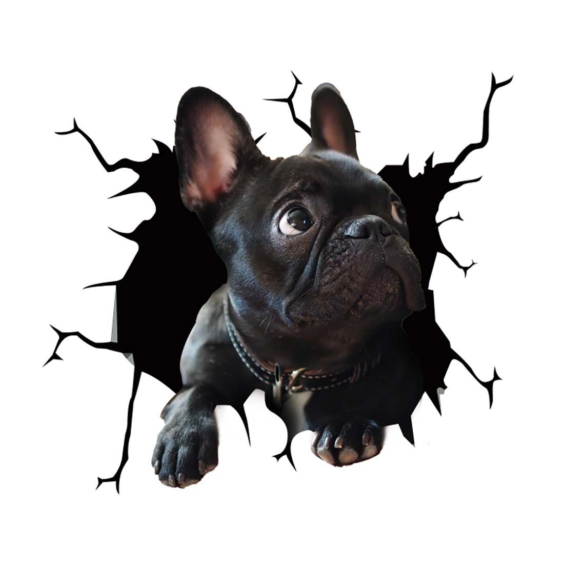 3D French Bulldog Car Stickers