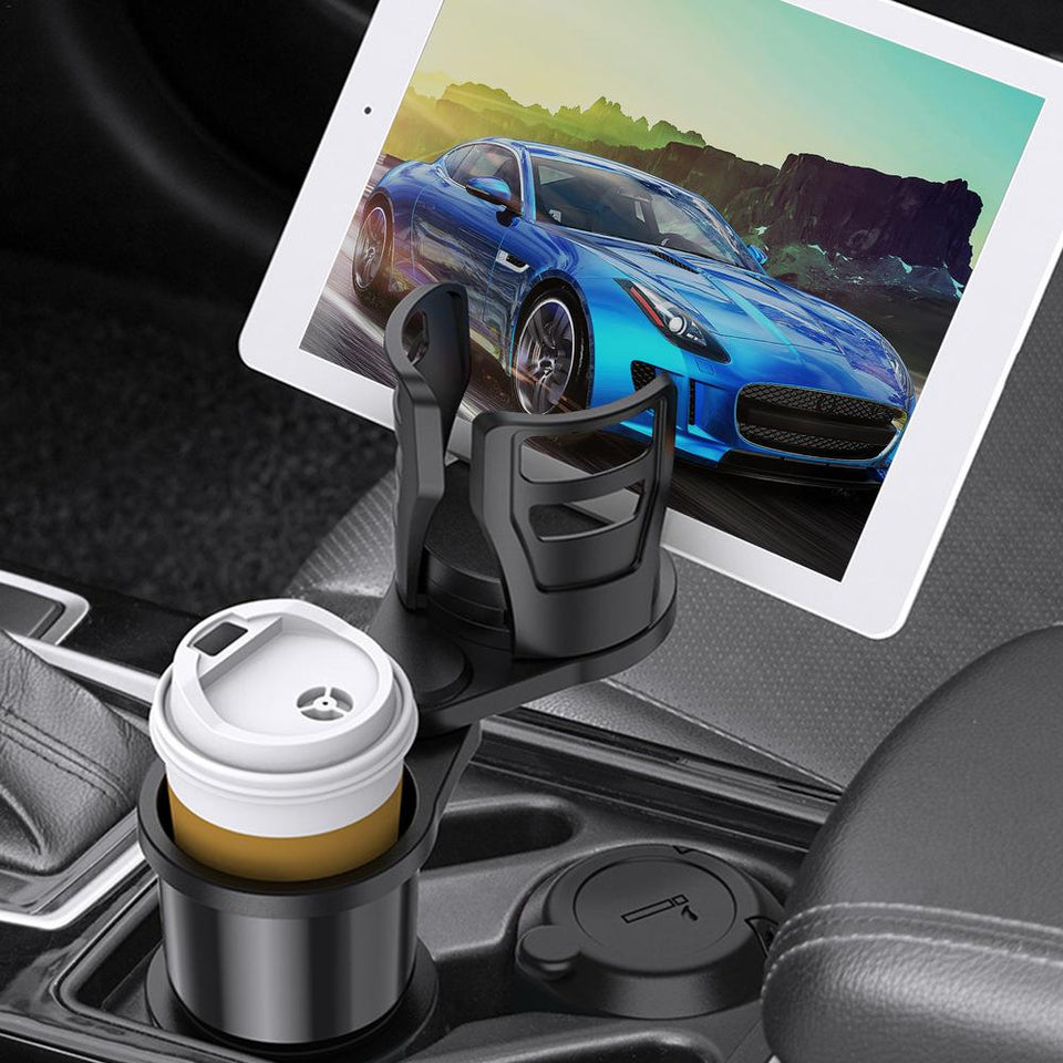 【4In1 Car Cup Holder】4 In 1 Multifunctional Adjustable Car Cup Holder Expander Adapter Base Tray Car Drink Cup Bottle Holder AUTO Car Stand Organizer