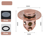 【LV079】Universal Washbasin Water Leakage Plug Pop-up Drain Filter Hair Catcher Bath Stopper Copper Shower Sink Strainer Plug