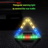 【LV105】Waterproof LED Car Emergency Light Foldable Solar Charging Warning Triangle Lamp LED