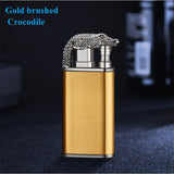 Alligator Dual Flame Metal Cigar Lighter