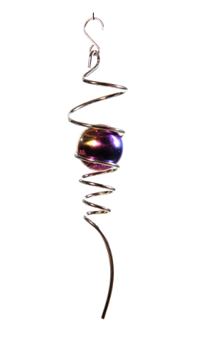 Wind Spinner Silver Spiral Tail