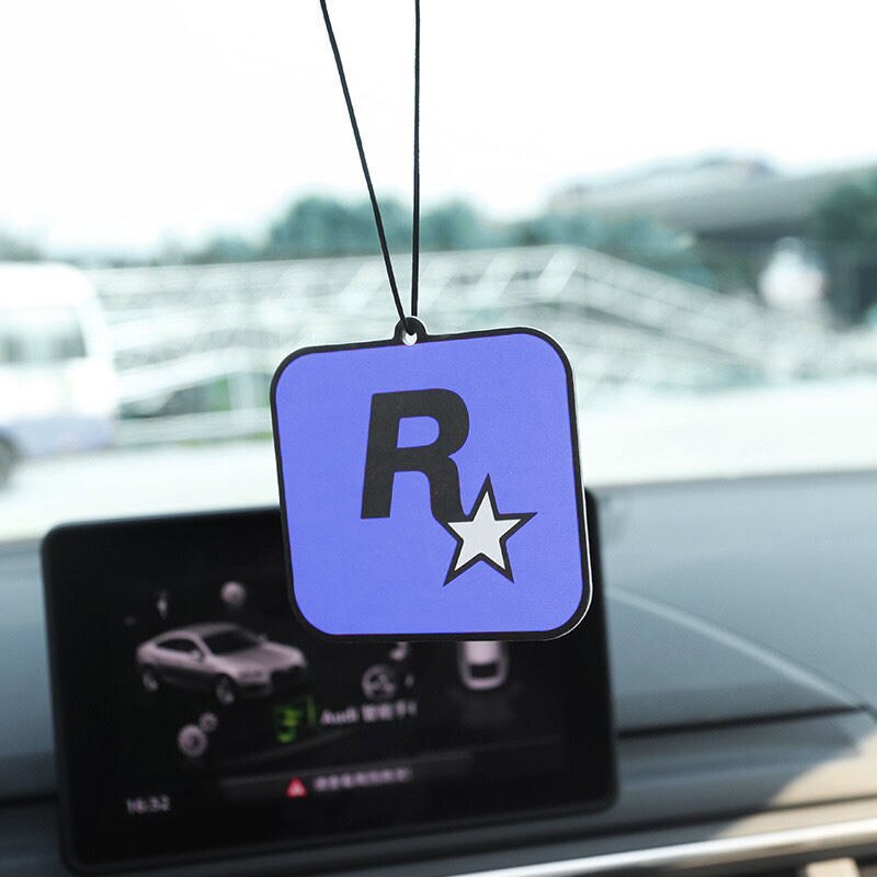 Trend car fragrance R star car long-lasting aromatherapy fragrance piece net red pendant decoration car deodorization