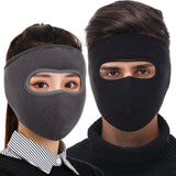 【Winter Full Face Mask】Winter Full Face Mask Outdoor Cycling Sports Windproof Dust-Proof Masks Fashion Fleece Thick Warm Earmuff Unisex Breathable Mask