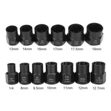 【LH112】13Pcs Impact Damaged Bolt Nut Screw Remover Extractor Socket Tool Kit