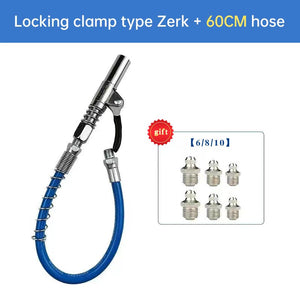 【High Pressure Gun Nozzle】High Pressure Grease Gun Nozzle Flat Head Buckle Quick Release Oil Nozzle Non-leakage Gear Type Lock Pliers Grease Coupler