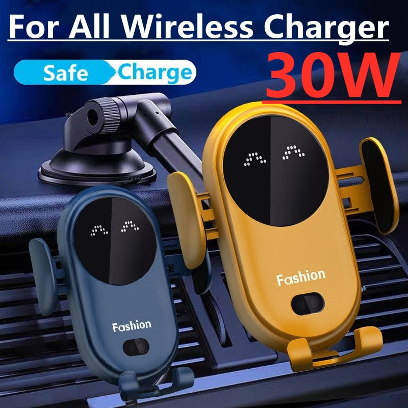 30W Car Wireless Charger & Phone Holder