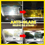 Dual Function Car Sun Visor & Rearview Mirror Glare Protector