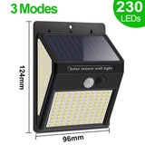 SolarGlow 230 LED Motion Sensor Solar Lights