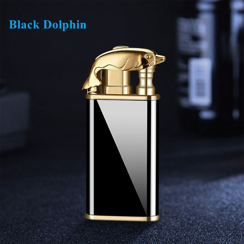 Alligator Dual Flame Metal Cigar Lighter