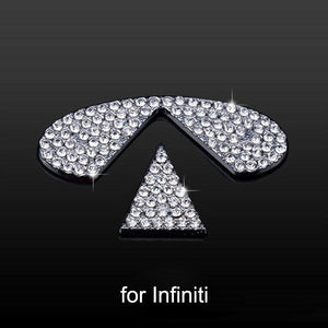 【LV018】3D Diamond Car Steering Wheel Logo Decoration Stickers Bling Rhinestone Auto Interior Accessories for Girls