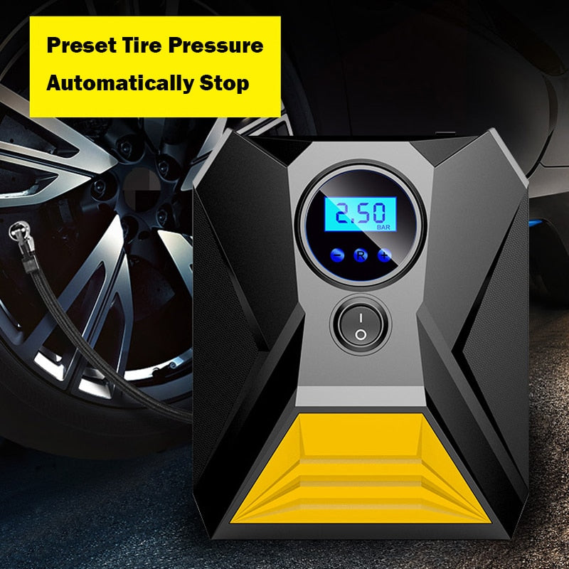 【Portable Car Inflatable Pump】 150PSI 12V Car Inflatable Pump Portable Electric Tire Inflator Digital/Pointer Air Compressor Pump for Automobiles Accessories