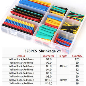 【CA049】164pcs Thermoresistant Tube Heat Shrink Wrapping KIT