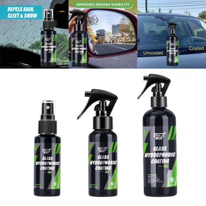 【LV055】Car Glass Hydrophobic Coating Spray Long Lasting Anti-Rain Glass Cleaner for Car Windshield Nano Hydrophobic Protection Coating