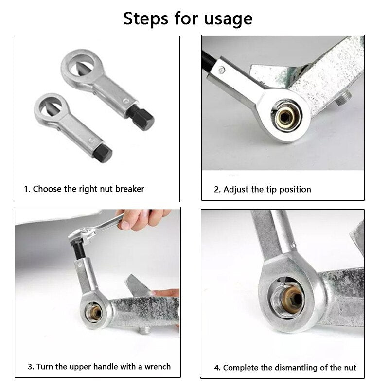 【LH140】Metal Nut Splitter Cracker Manual Pressure Rusted Corroded Screw Nut Breaker Remover Extractor Tool