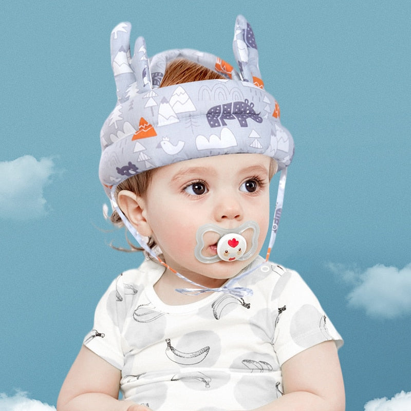Baby Toddler Safety Gray Anti-collision Cap - Protect Your Little One from Bumps and Falls