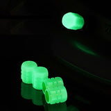 【4pcs Luminous Tire Valve Cap】4pcs Universal Luminous Tire Valve Cap ABS Dust-proof Decorative Tires Tyre Stem Covers For Auto Car Motorcycle Bike Accessories