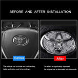 【LV018】3D Diamond Car Steering Wheel Logo Decoration Stickers Bling Rhinestone Auto Interior Accessories for Girls