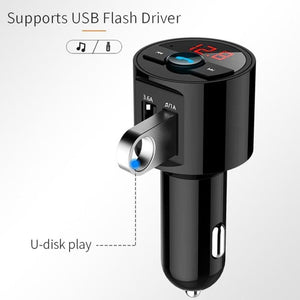 【LV030】3.6A Quick USB Charger Bluetooth Car Kit FM Transmitter Modulator Audio Carkit Music MP3 Wireless Handsfree Phone Player Auto