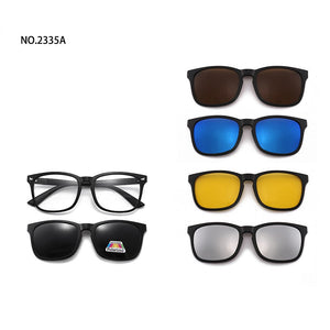 love609---6 In 1 Custom Men Polarized Optical Magnetic Sunglasses