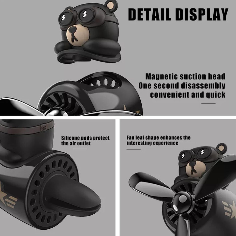 Bear Rotating Propeller Car Air Freshener