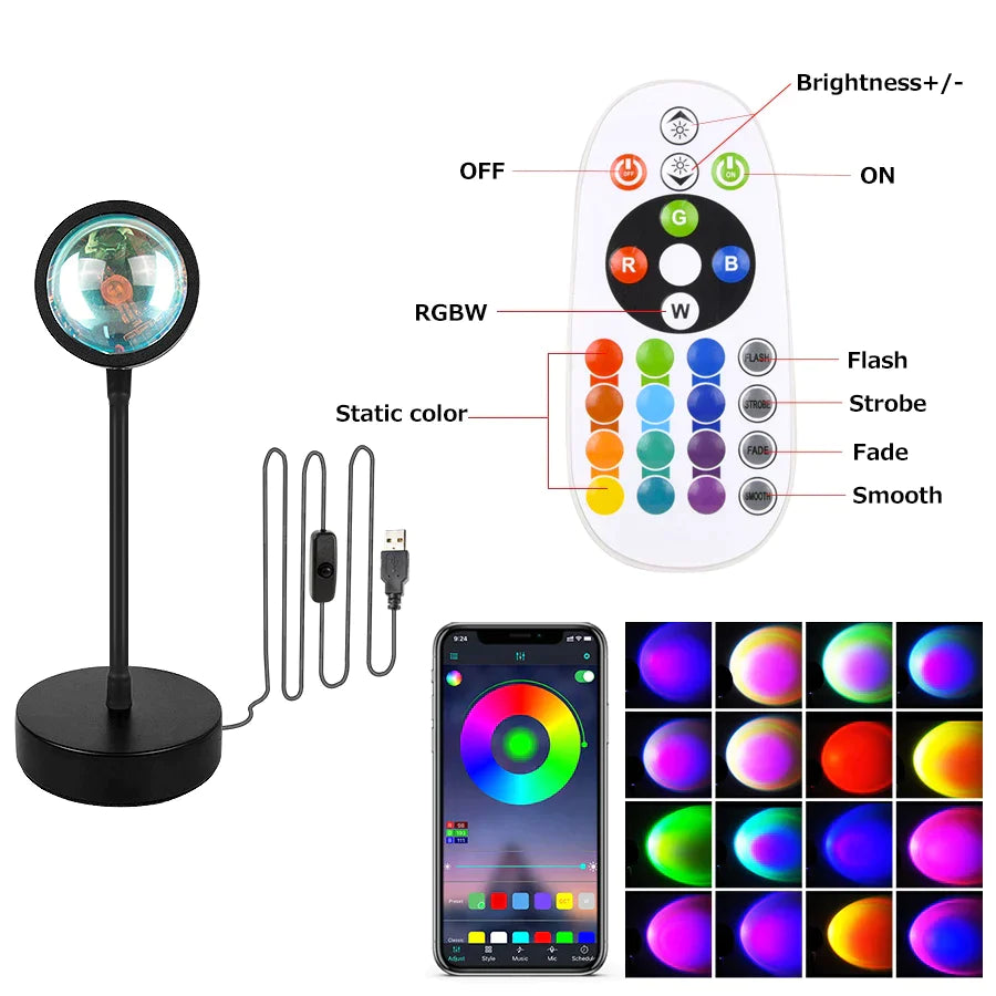 Smart Bluetooth Sunset Led Lamp