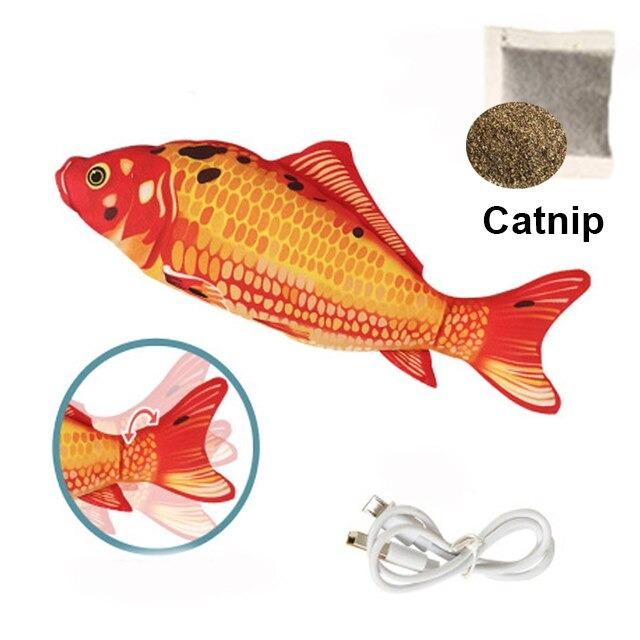 Electric Interactive Floppy Fish Toy For Pets